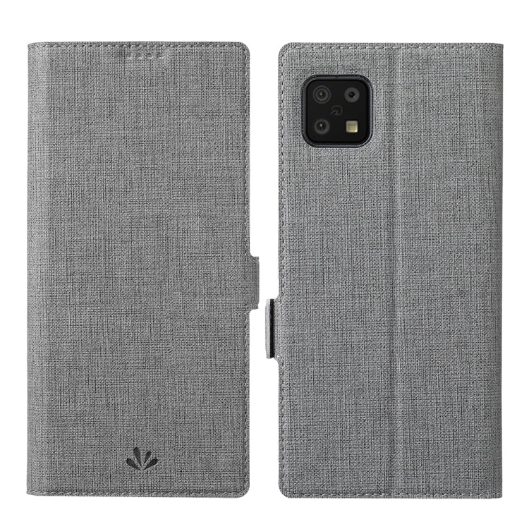 For Sharp Aquos Sense 6 ViLi K Series Magnetic Buckle Horizontal Flip Leather Phone Case(Grey) - free shipping - PMC Jewellery - Order now!