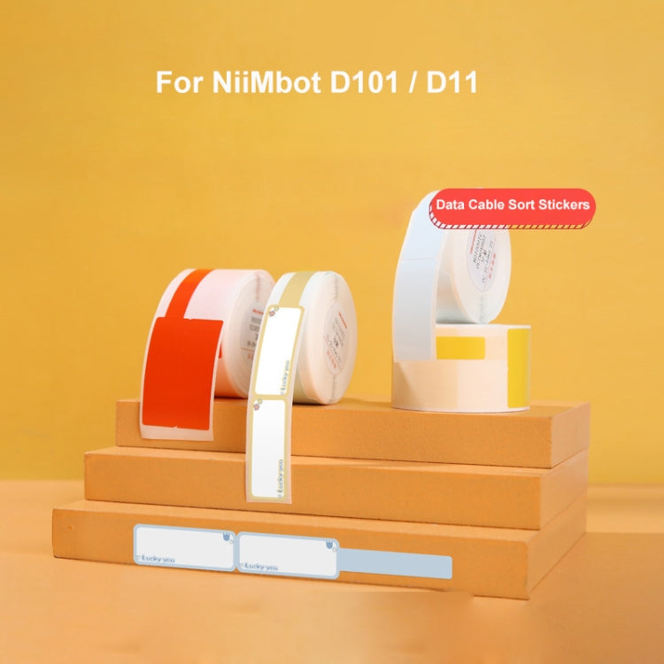 25 x 78mm  90 Sheets Thermal Label Data Cable Sort Stickers For NiiMbot D101 / D11(Red) - Printer Accessories by PMC TechLife | Online Shopping South Africa | PMC TechLife | Buy Now Pay Later Mobicred