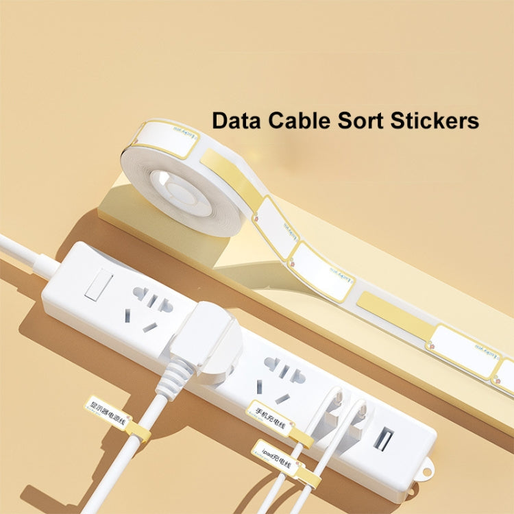 25 x 78mm  90 Sheets Thermal Label Data Cable Sort Stickers For NiiMbot D101 / D11(White) - Printing Paper by PMC Jewellery | Online Shopping South Africa | PMC Jewellery | Buy Now Pay Later Mobicred
