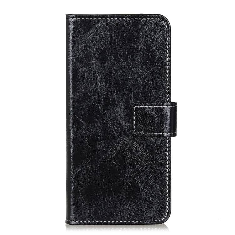 For OPPO Reno7 5G Retro Crazy Horse Texture Horizontal Flip Leather Phone Case(Black) - OPPO Cases by PMC Jewellery | Online Shopping South Africa | PMC Jewellery | Buy Now Pay Later Mobicred