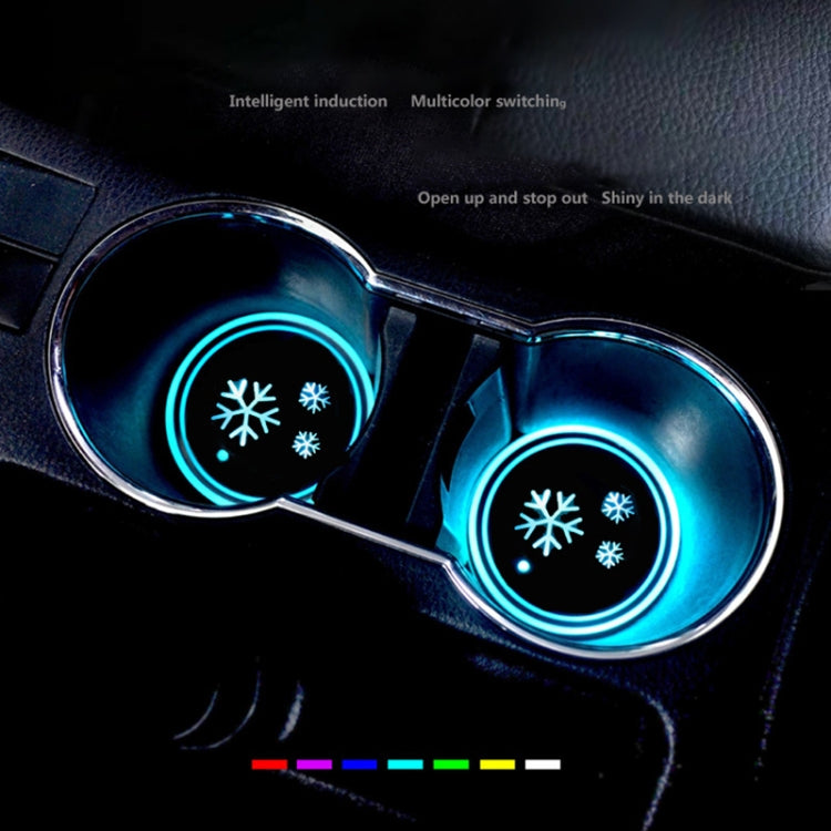 Car AcrylicColorful USB Charger Water Cup Groove LED Atmosphere Light(Bell) - Car Drink Holders by PMC TechLife | Online Shopping South Africa | PMC TechLife | Buy Now Pay Later Mobicred