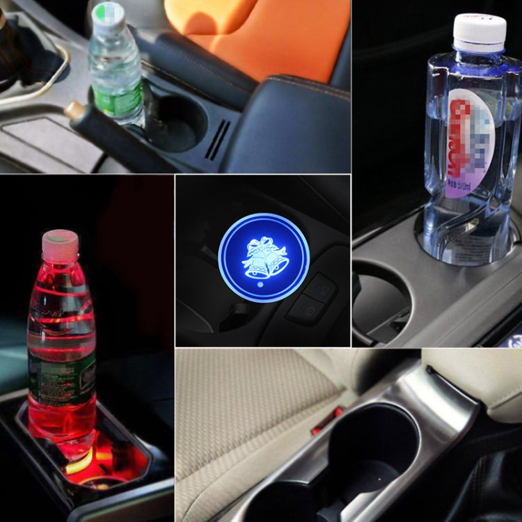 Car AcrylicColorful USB Charger Water Cup Groove LED Atmosphere Light(Bell) - Car Drink Holders by PMC TechLife | Online Shopping South Africa | PMC TechLife | Buy Now Pay Later Mobicred