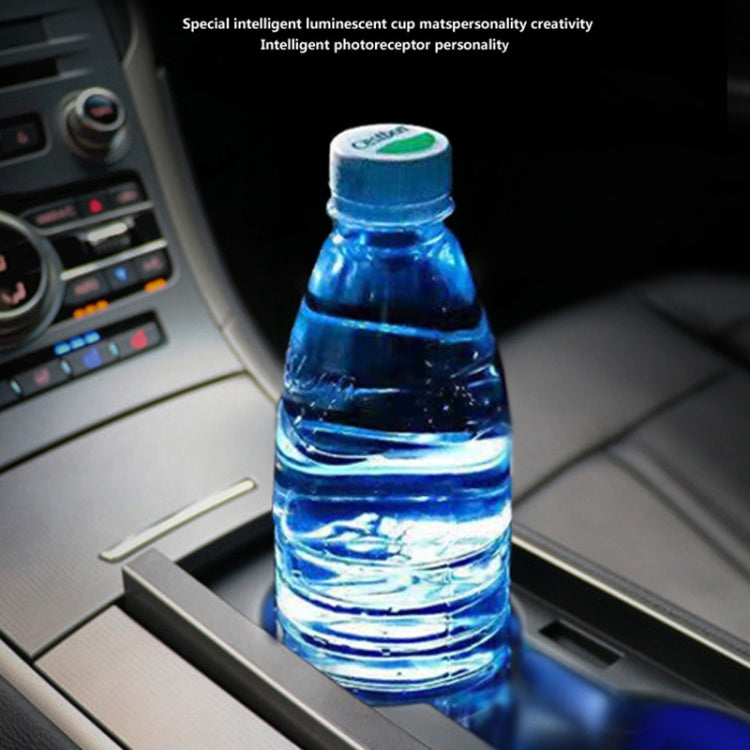 Car AcrylicColorful USB Charger Water Cup Groove LED Atmosphere Light(Snowflake) - Car Drink Holders by PMC TechLife | Online Shopping South Africa | PMC TechLife | Buy Now Pay Later Mobicred