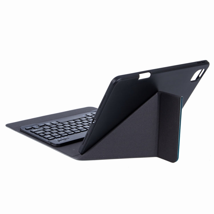 H-097S Monochrome Backlight Bluetooth Keyboard Leather Case with Rear Three-fold Holder For iPad 9.7 2018 & 2017(Dark Night Green) - Universal by PMC TechLife | Online Shopping South Africa | PMC TechLife