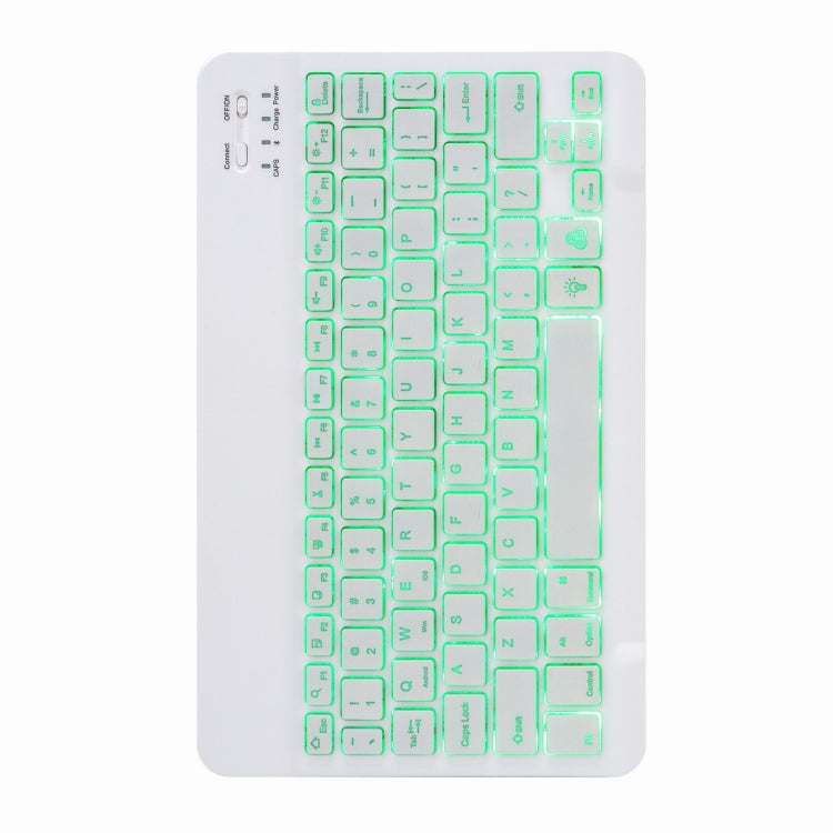H-097S Monochrome Backlight Bluetooth Keyboard Leather Case with Rear Three-fold Holder For iPad 9.7 2018 & 2017(Purple) - Universal by PMC TechLife | Online Shopping South Africa | PMC TechLife