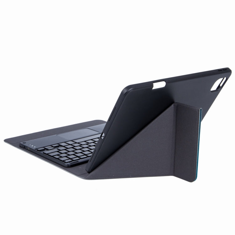 H-109CS Touch Backlight Bluetooth Keyboard Leather Case with Rear Three-fold Holder For iPad Pro 11 inch 2021 & 2020 & 2018 / Air 2020 10.9(Black) - Universal by PMC TechLife | Online Shopping South Africa | PMC TechLife