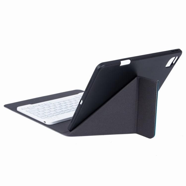 H-097 Bluetooth Keyboard Leather Case with Rear Three-fold Holder For iPad 9.7 2018 & 2017(Pink Blue) - Universal by PMC TechLife | Online Shopping South Africa | PMC TechLife
