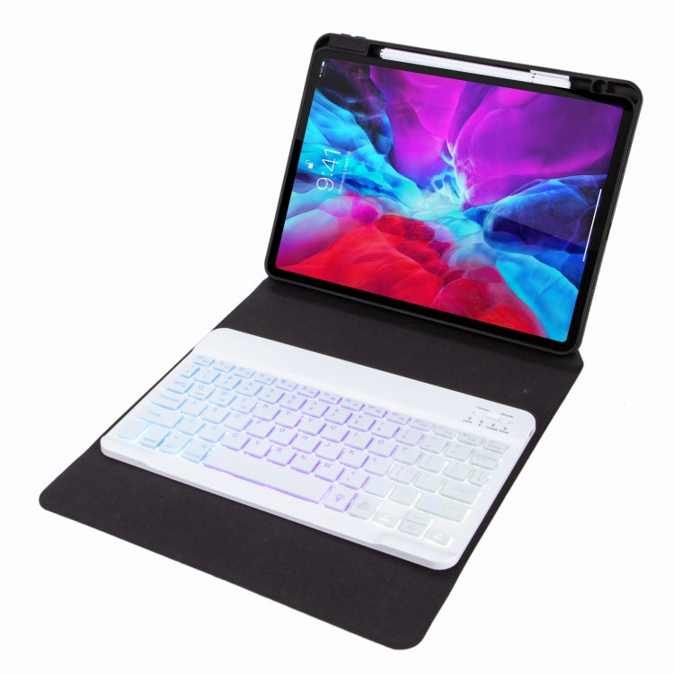H-102S3 Tri-color Backlight Bluetooth Keyboard Leather Case with Rear Three-fold Holder For iPad 10.2 2020 & 2019 / Pro 10.5 inch(Rainbow) - Universal by PMC TechLife | Online Shopping South Africa | PMC TechLife