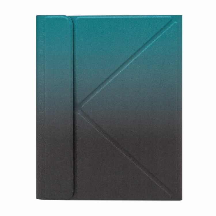 H-097S3 Tri-color Backlight Bluetooth Keyboard Leather Case with Rear Three-fold Holder For iPad 9.7 2018 & 2017(Dark Night Green) - Universal by PMC TechLife | Online Shopping South Africa | PMC TechLife