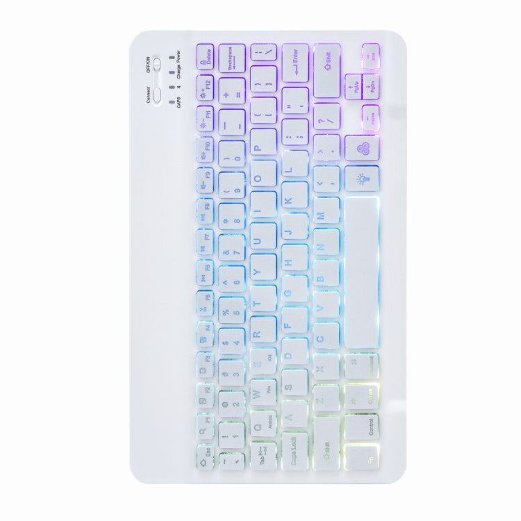 H-097S3 Tri-color Backlight Bluetooth Keyboard Leather Case with Rear Three-fold Holder For iPad 9.7 2018 & 2017(Pink Blue) - Universal by PMC TechLife | Online Shopping South Africa | PMC TechLife