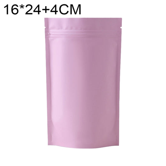 100 PCS/Set Matte Aluminum Foil Snack Stand-up Pouch, Size:16x24+4cm(Pink) - Preservation Supplies by PMC Jewellery | Online Shopping South Africa | PMC Jewellery | Buy Now Pay Later Mobicred