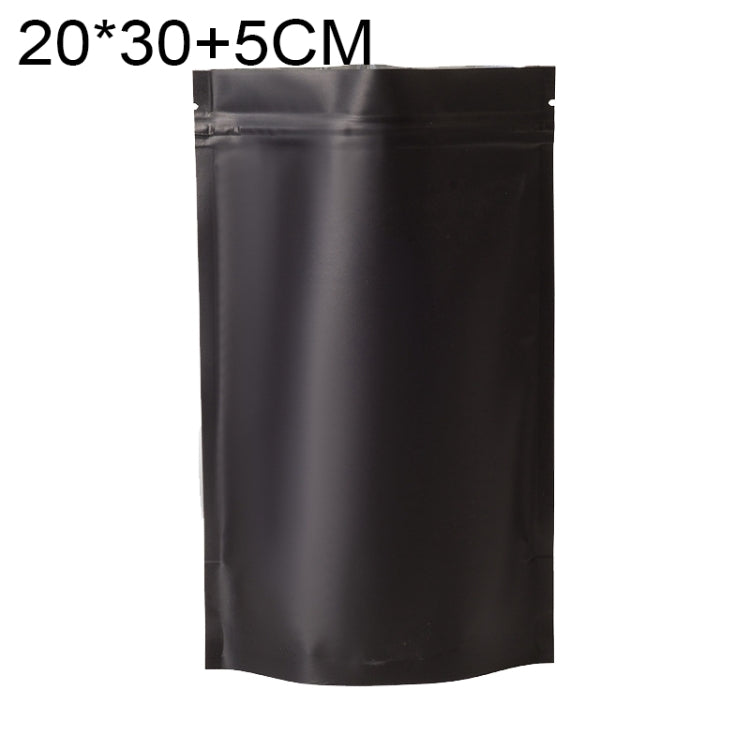 100 PCS/Set Matte Aluminum Foil Snack Stand-up Pouch, Size:20x30+5cm(Black) - Preservation Supplies by PMC TechLife | Online Shopping South Africa | PMC TechLife | Buy Now Pay Later Mobicred