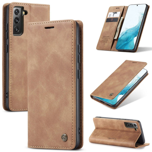 For Samsung Galaxy S22+ CaseMe 013 Multifunctional Horizontal Flip Leather Phone Case(Brown) - Galaxy S22+ 5G Cases by CaseMe | Online Shopping South Africa | PMC Jewellery | Buy Now Pay Later Mobicred