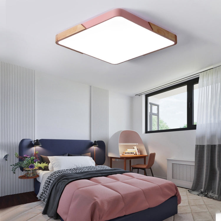 Wood Macaron LED Square Ceiling Lamp, White Light, Size:50cm(Gold) - Celling Lights & Chandeliers by PMc TechLife | Online Shopping South Africa | PMc TechLife | Buy Now Pay Later Mobicred