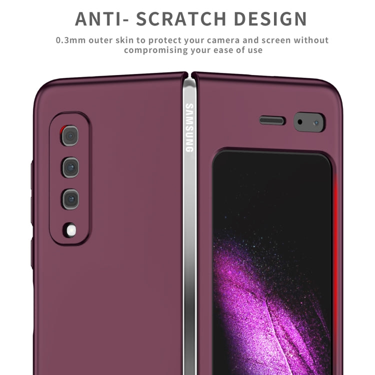 For Samsung Galaxy Fold Armor Foldable Phone Case(Wine Red) - Galaxy Phone Cases by PMC TechLife | Online Shopping South Africa | PMC TechLife