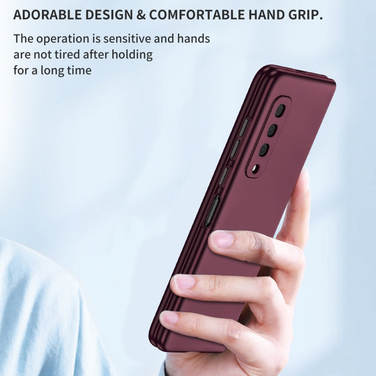 For Samsung Galaxy Fold Armor Foldable Phone Case(Wine Red) - Galaxy Phone Cases by PMC Jewellery | Online Shopping South Africa | PMC Jewellery