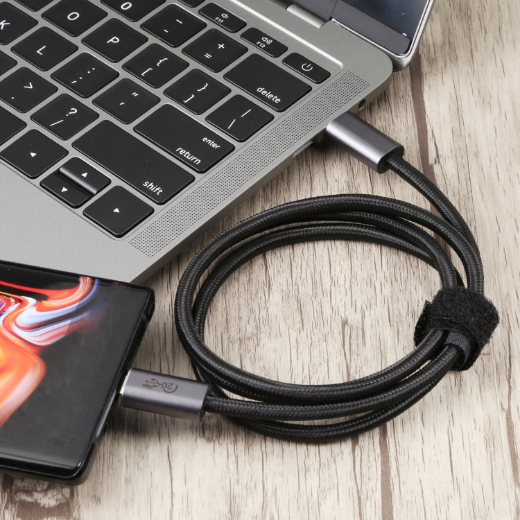 20Gbps USB 3.2 USB-C / Type-C Male to USB-C / Type-C Male Braided Data Cable, Cable Length:0.5m(Black) - Cable & Adapters by PMC TechLife | Online Shopping South Africa | PMC TechLife | Buy Now Pay Later Mobicred
