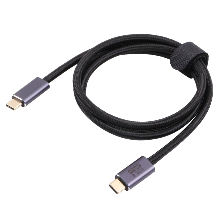 20Gbps USB 4 USB-C / Type-C Male to USB-C / Type-C Male Braided Data Cable, Cable Length:1m(Black) - Cable & Adapters by PMC TechLife | Online Shopping South Africa | PMC TechLife | Buy Now Pay Later Mobicred