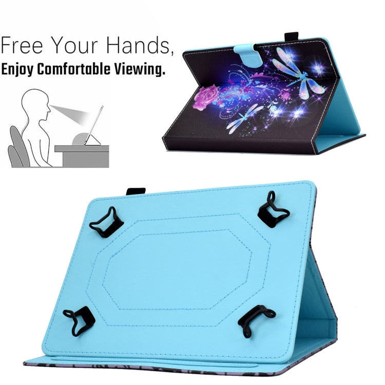For 10 inch Tablet Electric Pressed TPU Leather Tablet Case(Butterfly) - 10 - 11 inch by PMC TechLife | Online Shopping South Africa | PMC TechLife | Buy Now Pay Later Mobicred