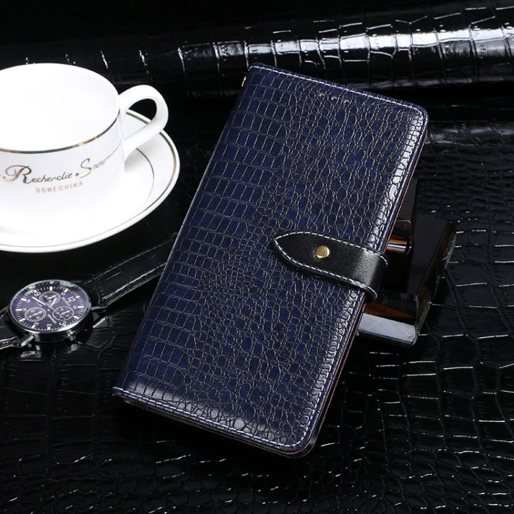 For TCL 20B idewei Crocodile Texture Horizontal Flip Leather Phone Case(Dark Blue) - free shipping - PMC Jewellery - Order now!