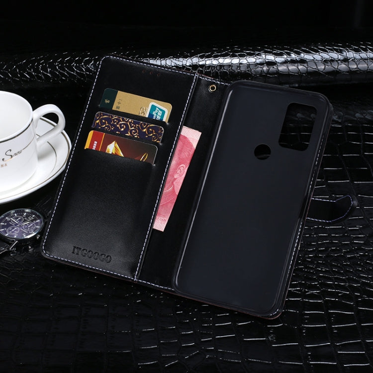 For TCL 20B idewei Crocodile Texture Horizontal Flip Leather Phone Case(Dark Blue) - free shipping - PMC Jewellery - Order now!