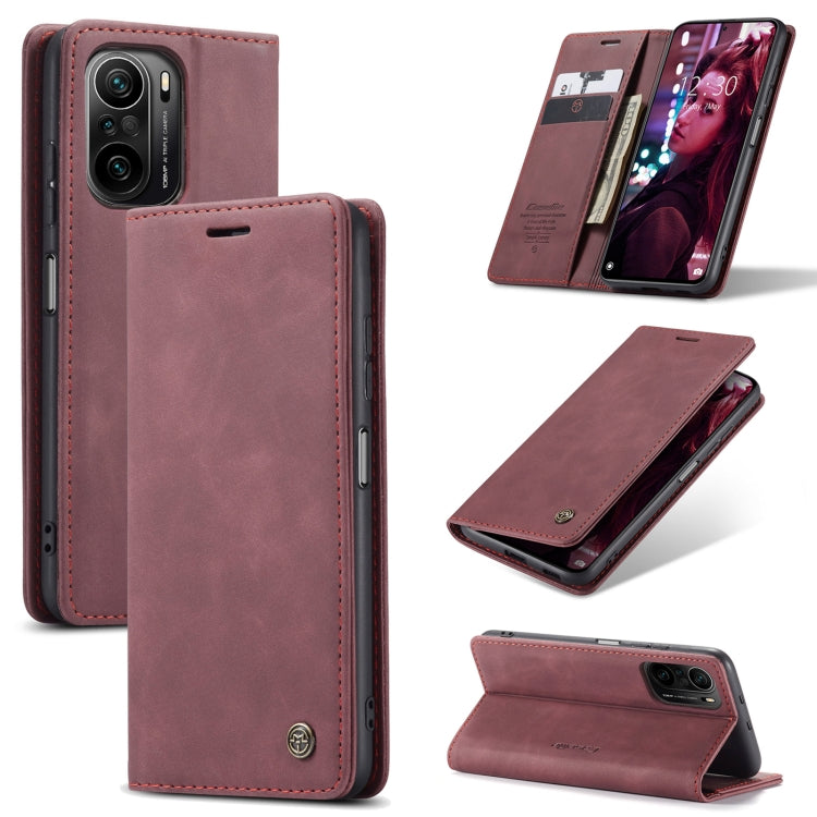 For Xiaomi Redmi K40 / K40 Pro / Poco F3／Mi 11i／Mi 11X／Mi 11X Pro CaseMe 013 Multifunctional Leather Phone Case(Wine Red) - Xiaomi Cases by CaseMe | Online Shopping South Africa | PMC Jewellery | Buy Now Pay Later Mobicred