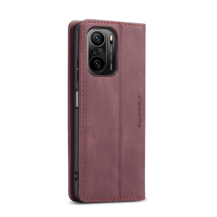 For Xiaomi Redmi K40 / K40 Pro / Poco F3／Mi 11i／Mi 11X／Mi 11X Pro CaseMe 013 Multifunctional Leather Phone Case(Wine Red) - Xiaomi Cases by CaseMe | Online Shopping South Africa | PMC Jewellery | Buy Now Pay Later Mobicred