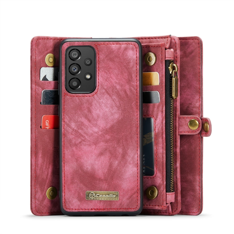 For Samsung Galaxy A33 5G CaseMe-008 Detachable Multifunctional Horizontal Flip Leather Case(Red) - free shipping - PMC Jewellery - Order now!