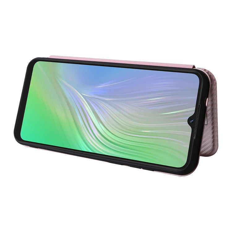 For Blackview A55 Carbon Fiber Texture Horizontal Flip PU Phone Case(Pink) - More Brand by PMC TechLife | Online Shopping South Africa | PMC TechLife