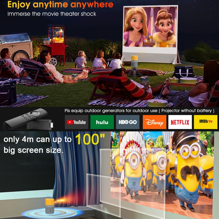 T400 100 inch Screen 3000 Lumens LED Mini Projector, Plug Type:EU Plug(Black White) - Mini Projector by PMC TechLife | Online Shopping South Africa | PMC TechLife | Buy Now Pay Later Mobicred