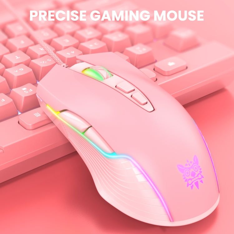 ONIKUMA CW905 RGB Lighting Wired Mouse(Pink) - Wired Mice by ONIKUMA | Online Shopping South Africa | PMC Jewellery | Buy Now Pay Later Mobicred