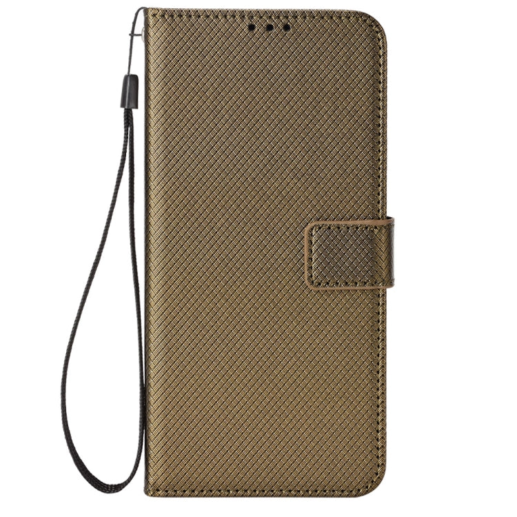 For Blackview A70 2021 Diamond Texture Leather Phone Case(Brown) - More Brand by PMC TechLife | Online Shopping South Africa | PMC TechLife | Buy Now Pay Later Mobicred