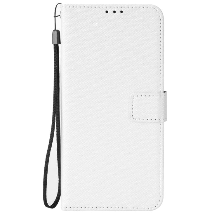 For Ulefone Note 12P Diamond Texture Leather Phone Case(White) - Ulefone Cases by PMC Jewellery | Online Shopping South Africa | PMC Jewellery | Buy Now Pay Later Mobicred