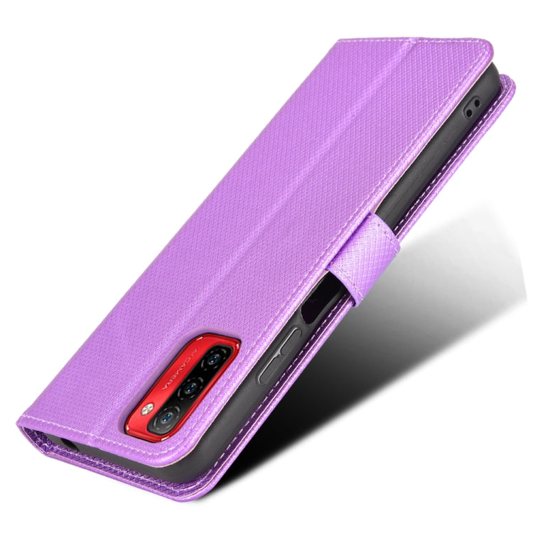 For Ulefone Note 12P Diamond Texture Leather Phone Case(Purple) - Ulefone Cases by PMC Jewellery | Online Shopping South Africa | PMC Jewellery | Buy Now Pay Later Mobicred