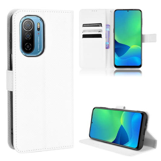 For Ulefone Note 13P Diamond Texture Leather Phone Case(White) - Ulefone Cases by PMC Jewellery | Online Shopping South Africa | PMC Jewellery | Buy Now Pay Later Mobicred