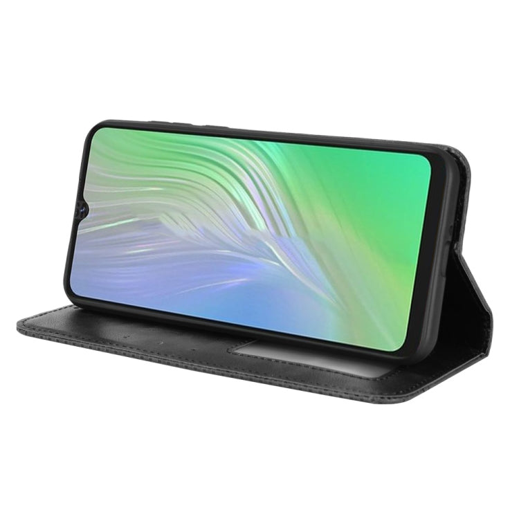 For Blackview A55 Magnetic Buckle Retro Crazy Horse Leather Phone Case(Black) - free shipping - PMC TechLife - Order now!