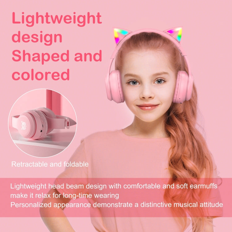 ONIKUMA B90 RGB Lighting Wireless Bluetooth Headphone (Pink) - free shipping - PMC Jewellery - Order now!