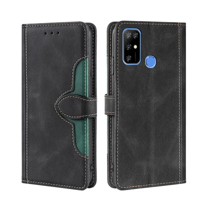 For Doogee X96 Pro Skin Feel Straw Hat Magnetic Buckle Leather Phone Case(Black) - Doogee Cases by PMC Jewellery | Online Shopping South Africa | PMC Jewellery | Buy Now Pay Later Mobicred