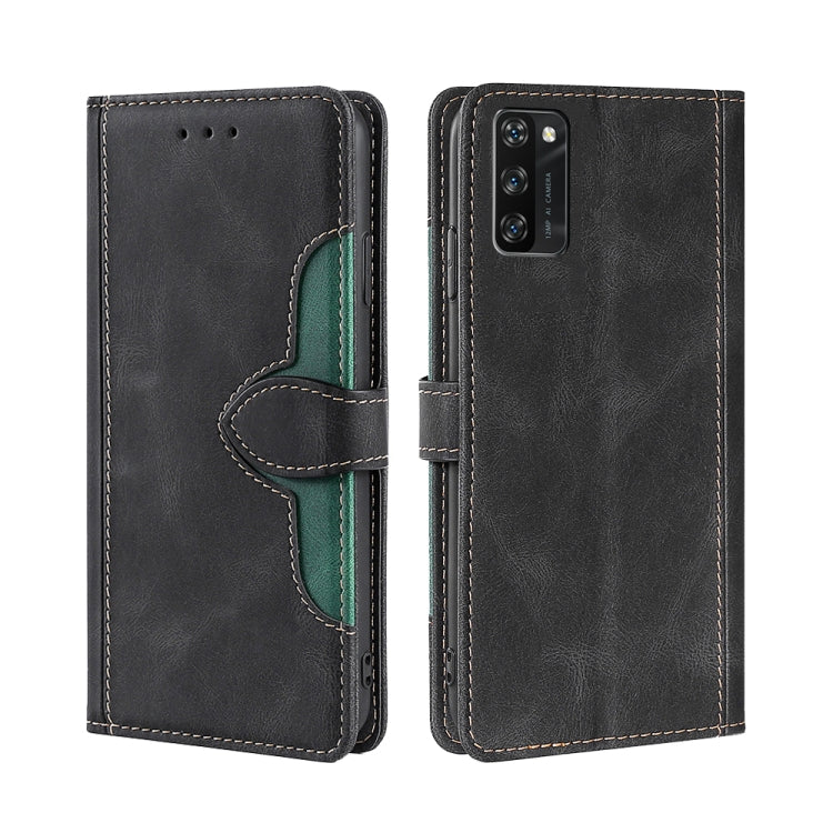 For Blackview A100 Skin Feel Straw Hat Magnetic Buckle Leather Phone Case(Black) - More Brand by PMC Jewellery | Online Shopping South Africa | PMC Jewellery