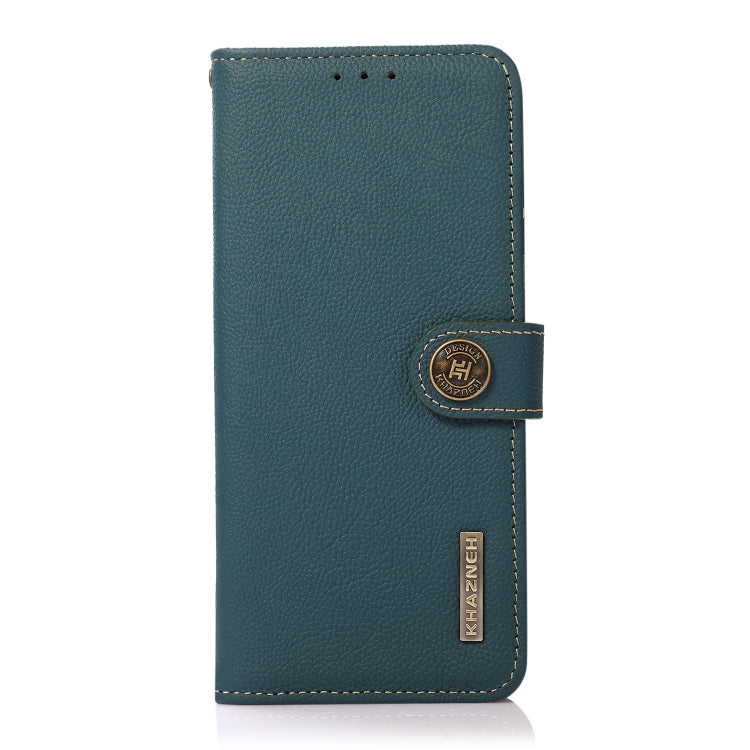 For Google Pixel 7 Pro 5G KHAZNEH Custer Genuine Leather RFID Phone Case(Green) - Google Cases by PMC TechLife | Online Shopping South Africa | PMC TechLife | Buy Now Pay Later Mobicred