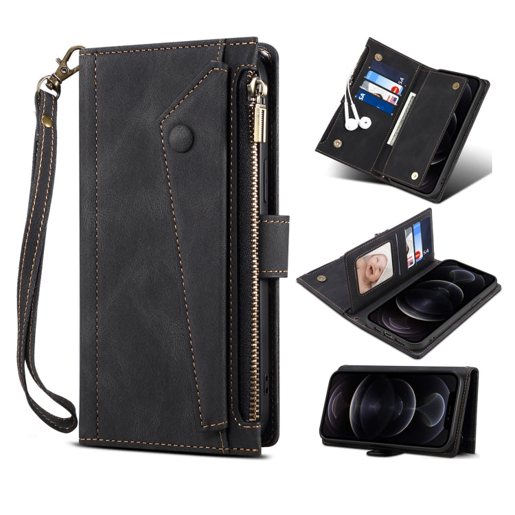 For Google Pixel 7 Pro 5G Retro Frosted Horizontal Flip Leather Phone Case(Black) - free shipping - PMC TechLife - Order now!