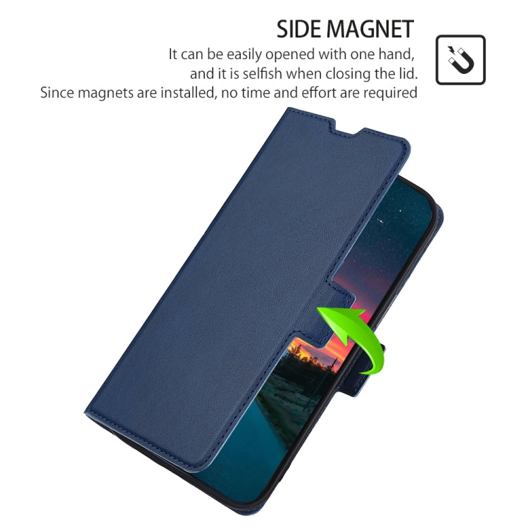 For Doogee Y8 Ultra-thin Voltage Side Buckle PU + TPU Leather Phone Case(Blue) - More Brand by PMC TechLife | Online Shopping South Africa | PMC TechLife | Buy Now Pay Later Mobicred