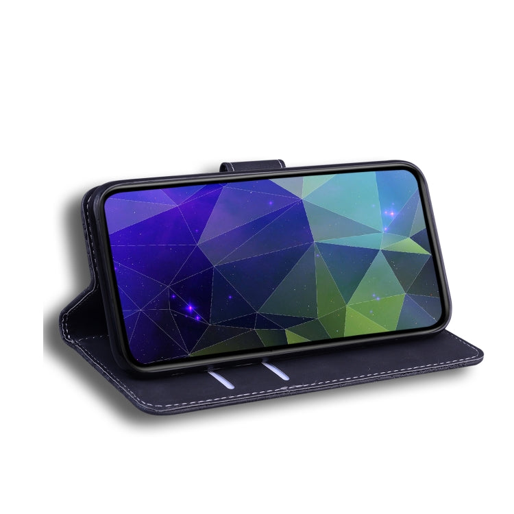For Blackview A60 Pro Skin Feel Pure Color Flip Leather Phone Case(Black) - More Brand by PMC TechLife | Online Shopping South Africa | PMC TechLife