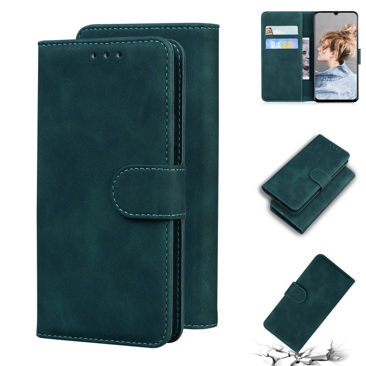For Blackview A80 Skin Feel Pure Color Flip Leather Phone Case(Green) - More Brand by PMC TechLife | Online Shopping South Africa | PMC TechLife | Buy Now Pay Later Mobicred