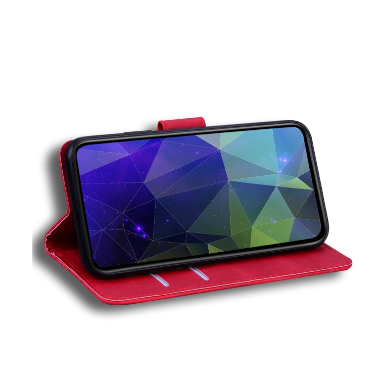 For Blackview A80 Pro Skin Feel Pure Color Flip Leather Phone Case(Red) - More Brand by PMC TechLife | Online Shopping South Africa | PMC TechLife | Buy Now Pay Later Mobicred