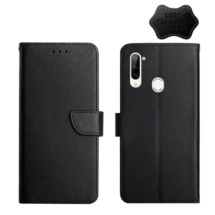 For ZTE Libero 5G Genuine Leather Fingerprint-proof Horizontal Flip Phone Case(Black) - ZTE Cases by PMC TechLife | Online Shopping South Africa | PMC TechLife | Buy Now Pay Later Mobicred