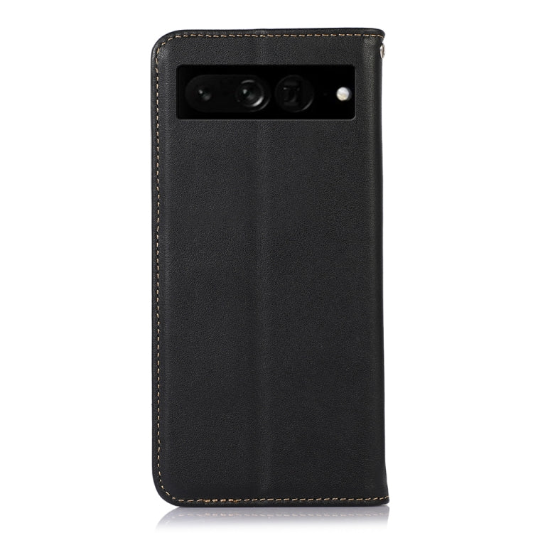 For Google Pixel 7 Pro 5G KHAZNEH Nappa Top Layer Cowhide Leather Phone Case(Black) - Google Cases by PMC TechLife | Online Shopping South Africa | PMC TechLife | Buy Now Pay Later Mobicred