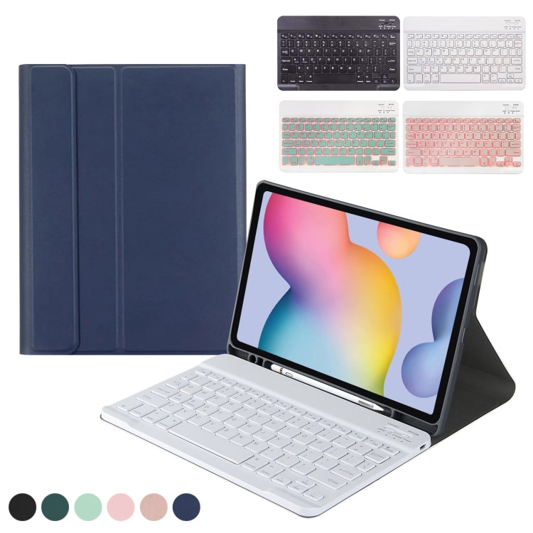 Square Cap Bluetooth Keyboard Leather Case with Pen Slot for Samsung Galaxy Tab S6 Lite(Black) - Samsung Keyboard by PMC TechLife | Online Shopping South Africa | PMC TechLife