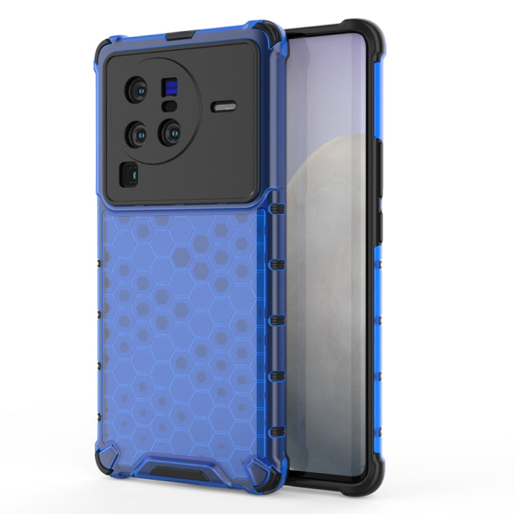 For vivo X80 Pro 5G China Shockproof Honeycomb PC + TPU Protective Case(Blue) - vivo Cases by PMC Jewellery | Online Shopping South Africa | PMC Jewellery | Buy Now Pay Later Mobicred