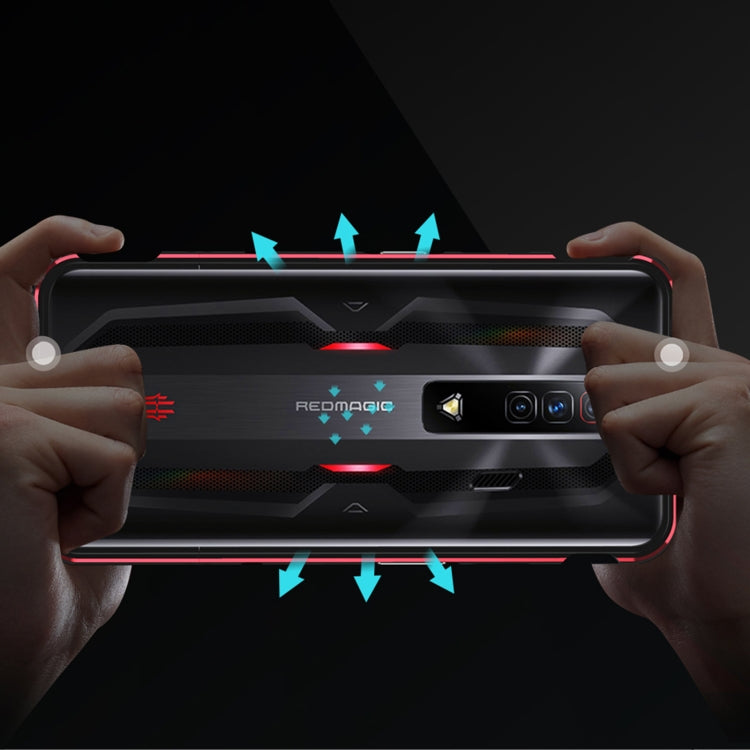 For ZTE nubia Red Magic 7 Aurora Series Metal Frame Phone Case(Black Red) - ZTE Cases by PMC TechLife | Online Shopping South Africa | PMC TechLife | Buy Now Pay Later Mobicred